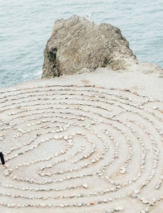 walking labyrinth as a way to reconnect and anchor with true Self